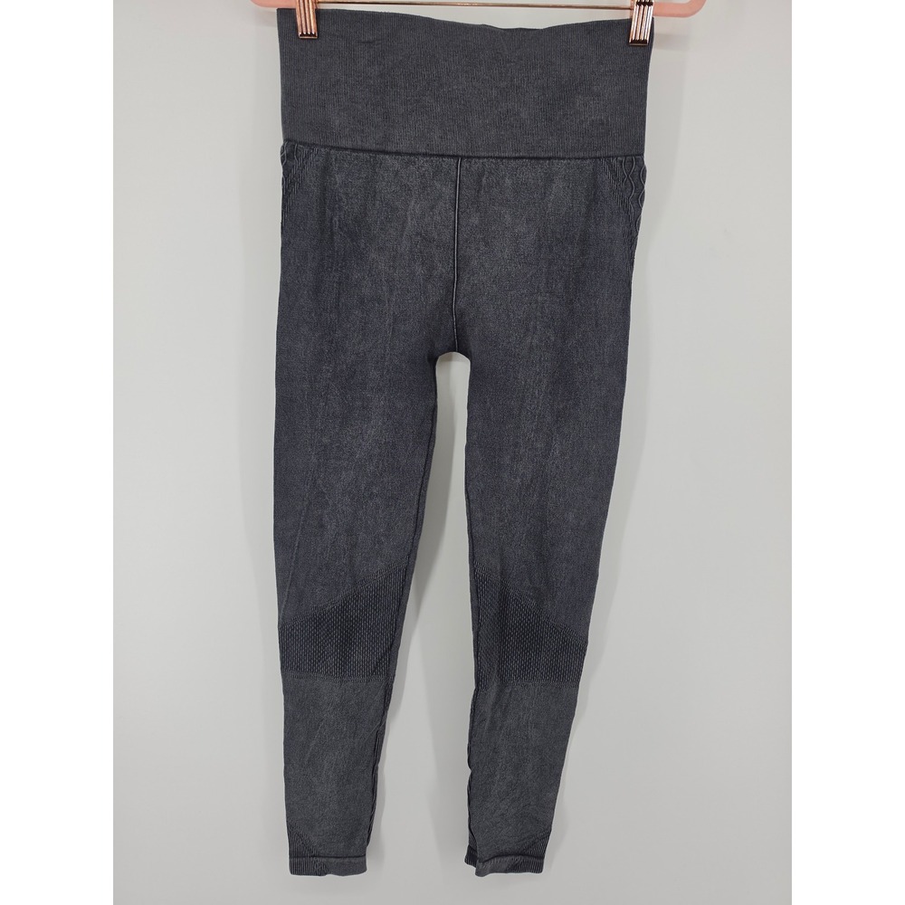 Electric Yoga Women Gray Acid Wash Seamless High Waist Leggings M/L